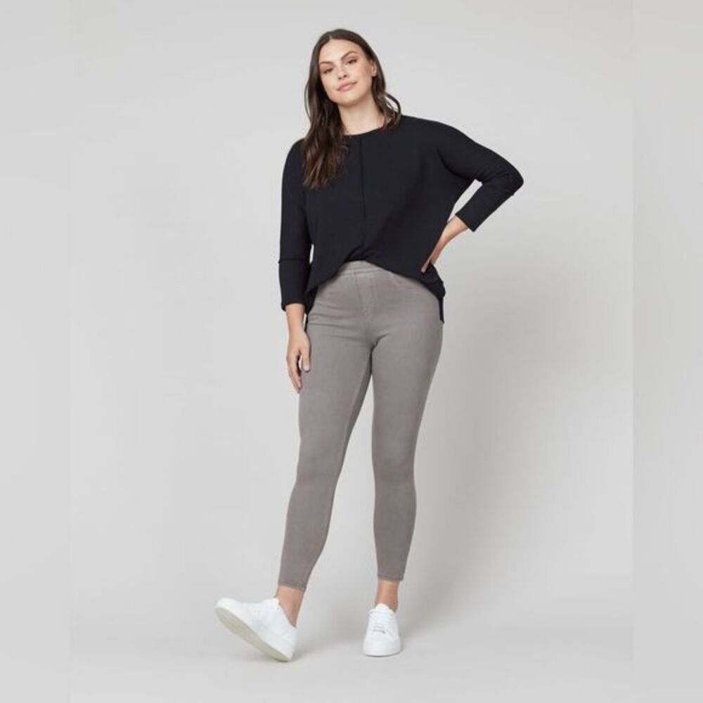SPANX Ankle Jean-ish Leggings Women's Medium Earthy Taupe Stretch Pants